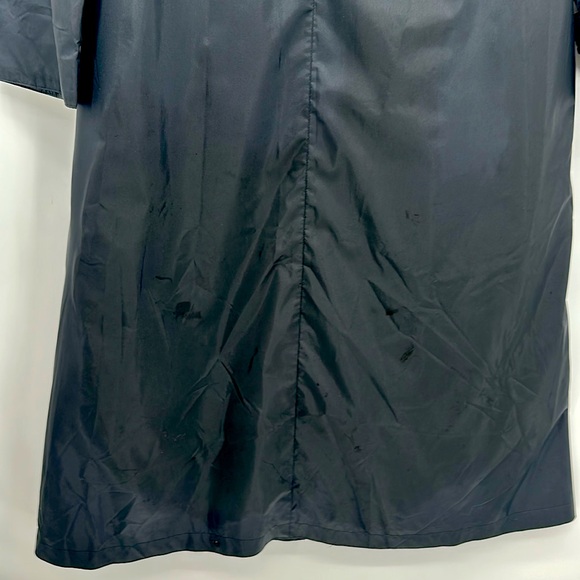 Vintage Mervyn’s Lined Black Trench Coat Gen X punk  whimsy goth 14 - Picture 6 of 16